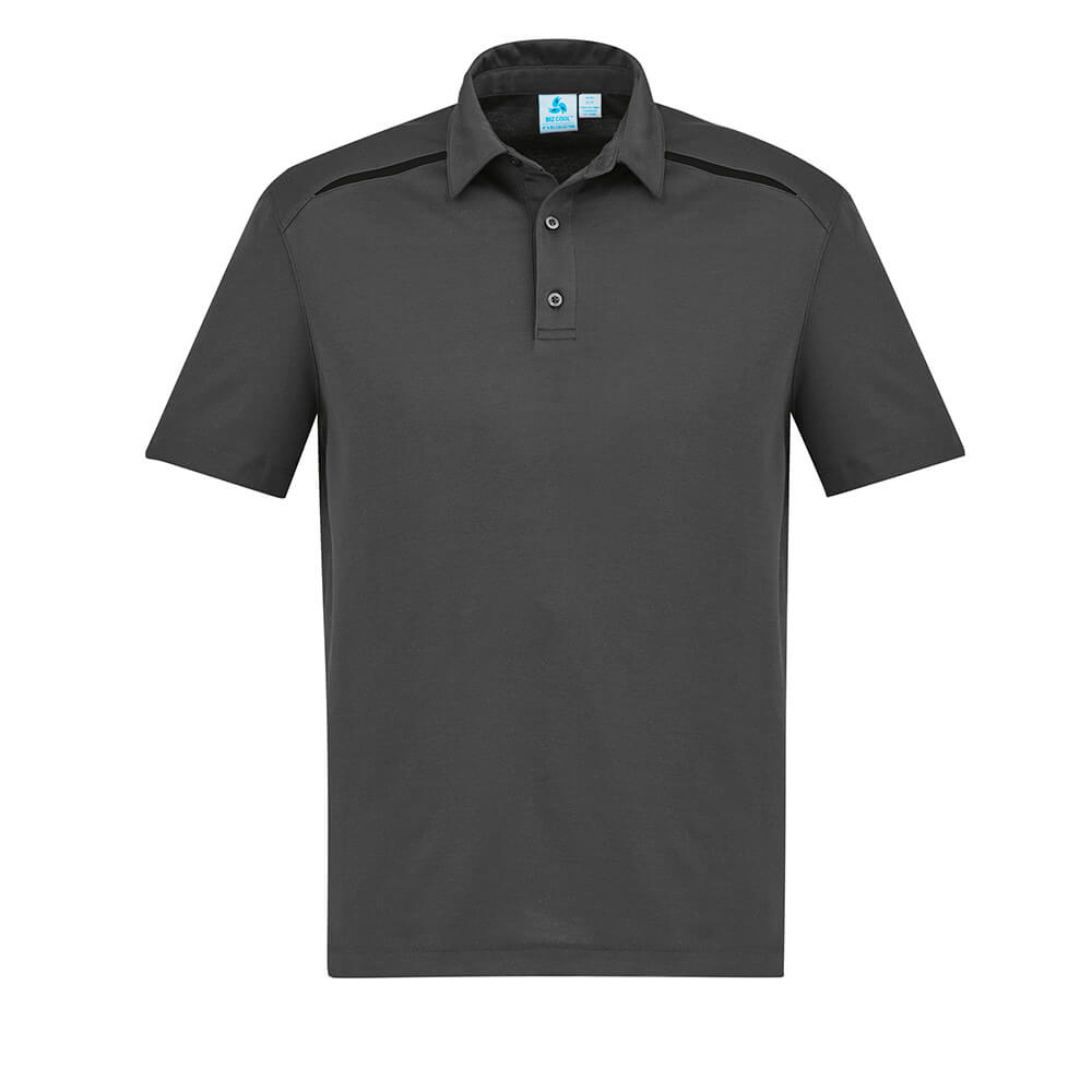 Biz Collection P901MS Mens Sonar Short Sleeve Polo Grey/Black