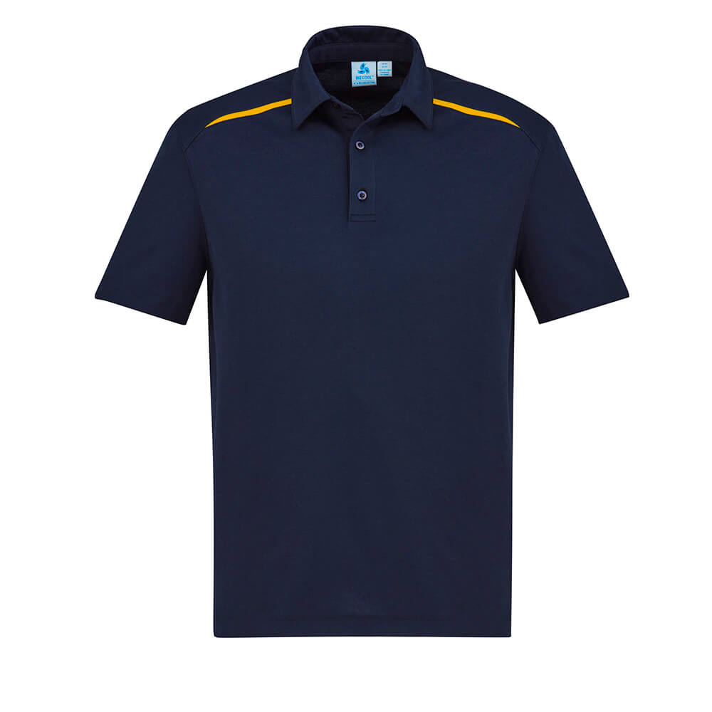 Biz Collection P901MS Mens Sonar Short Sleeve Polo Navy/Gold