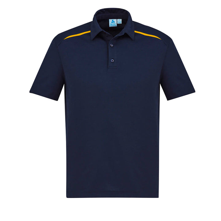 Biz Collection P901MS Mens Sonar Short Sleeve Polo Navy/Gold