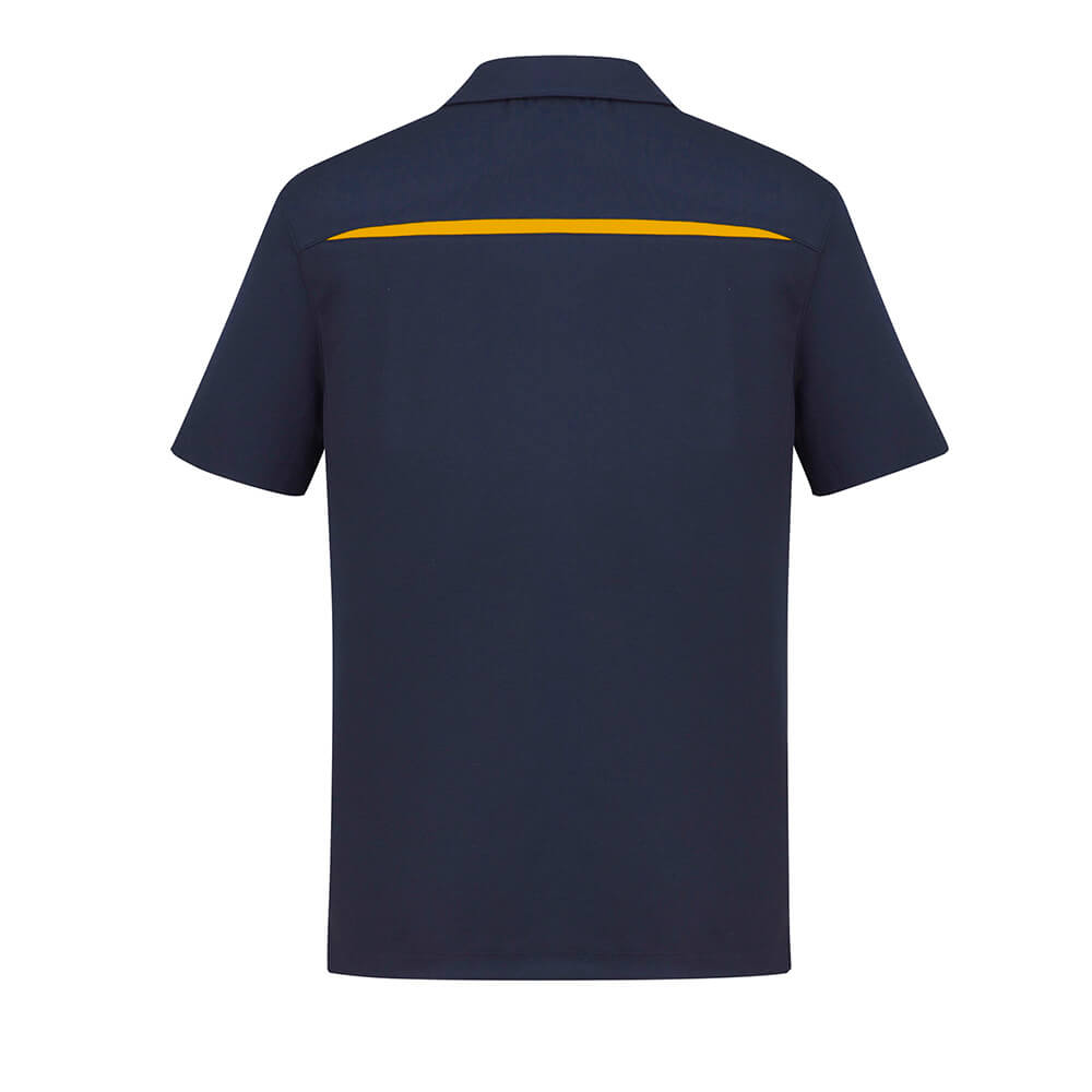 Biz Collection P901MS Mens Sonar Short Sleeve Polo Navy/Gold