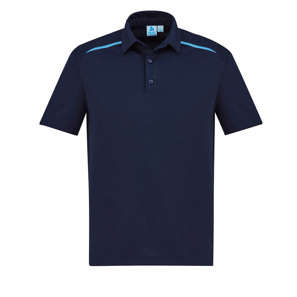 Biz Collection P901MS Mens Sonar Short Sleeve Polo Navy/Sky