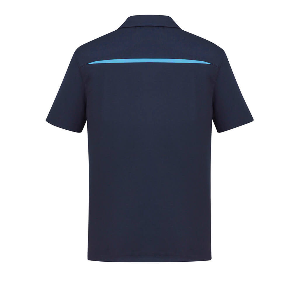 Biz Collection P901MS Mens Sonar Short Sleeve Polo Navy/Sky