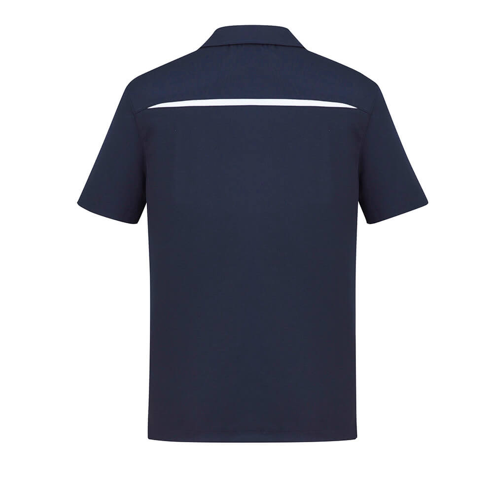 Biz Collection P901MS Mens Sonar Short Sleeve Polo Navy/White