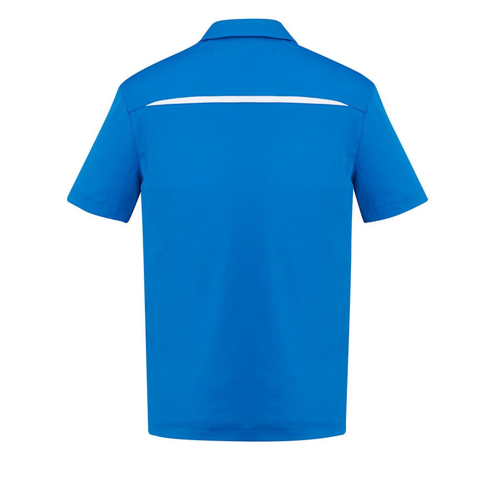 Biz Collection P901MS Mens Sonar Short Sleeve Polo Royal/White