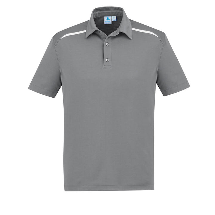 Biz Collection P901MS Mens Sonar Short Sleeve Polo Silver/White