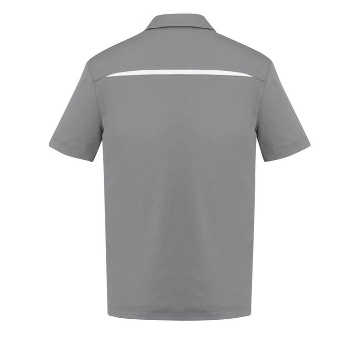 Biz Collection P901MS Mens Sonar Short Sleeve Polo Silver/White