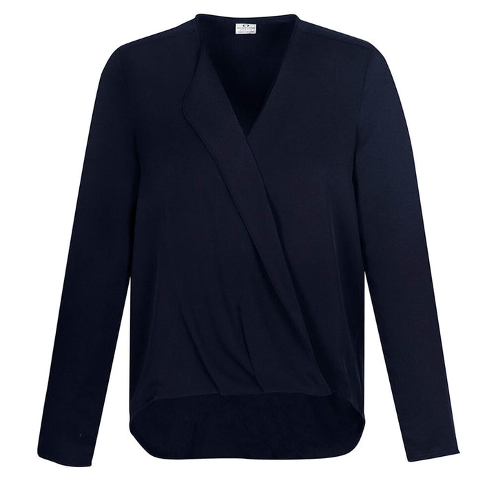 Biz Collection S014LL Womens Lily Hi-Lo Blouse Ink