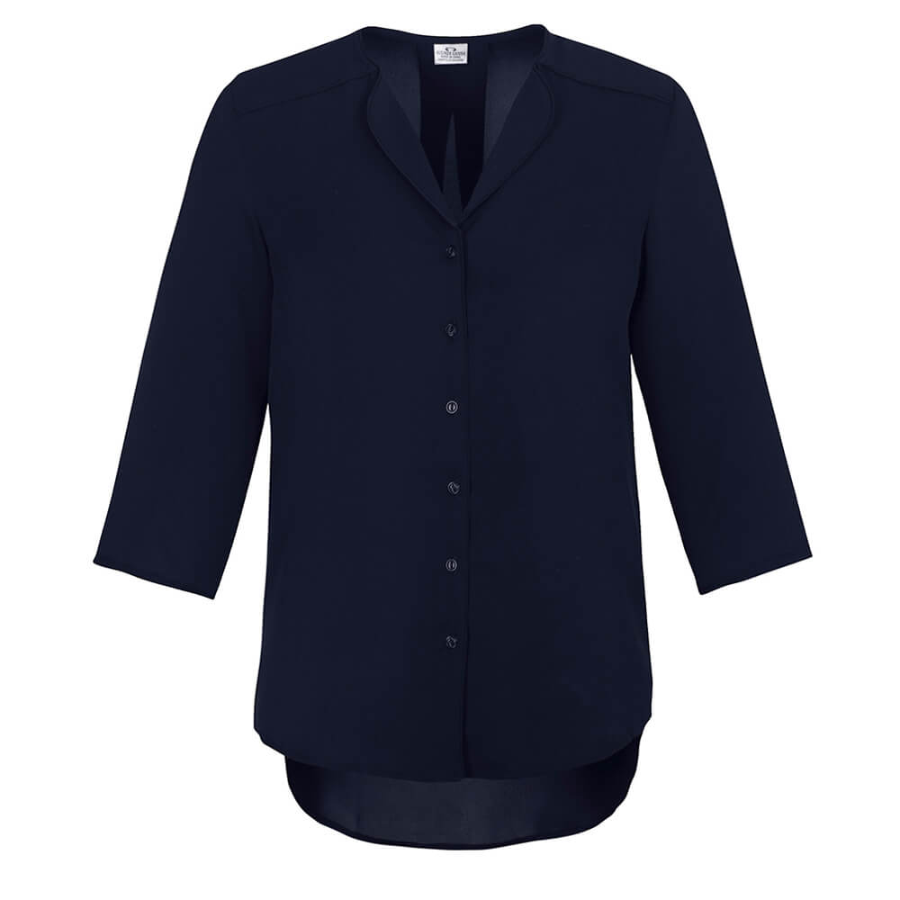 Biz Collection S015LT Womens Lily Longline Blouse Ink