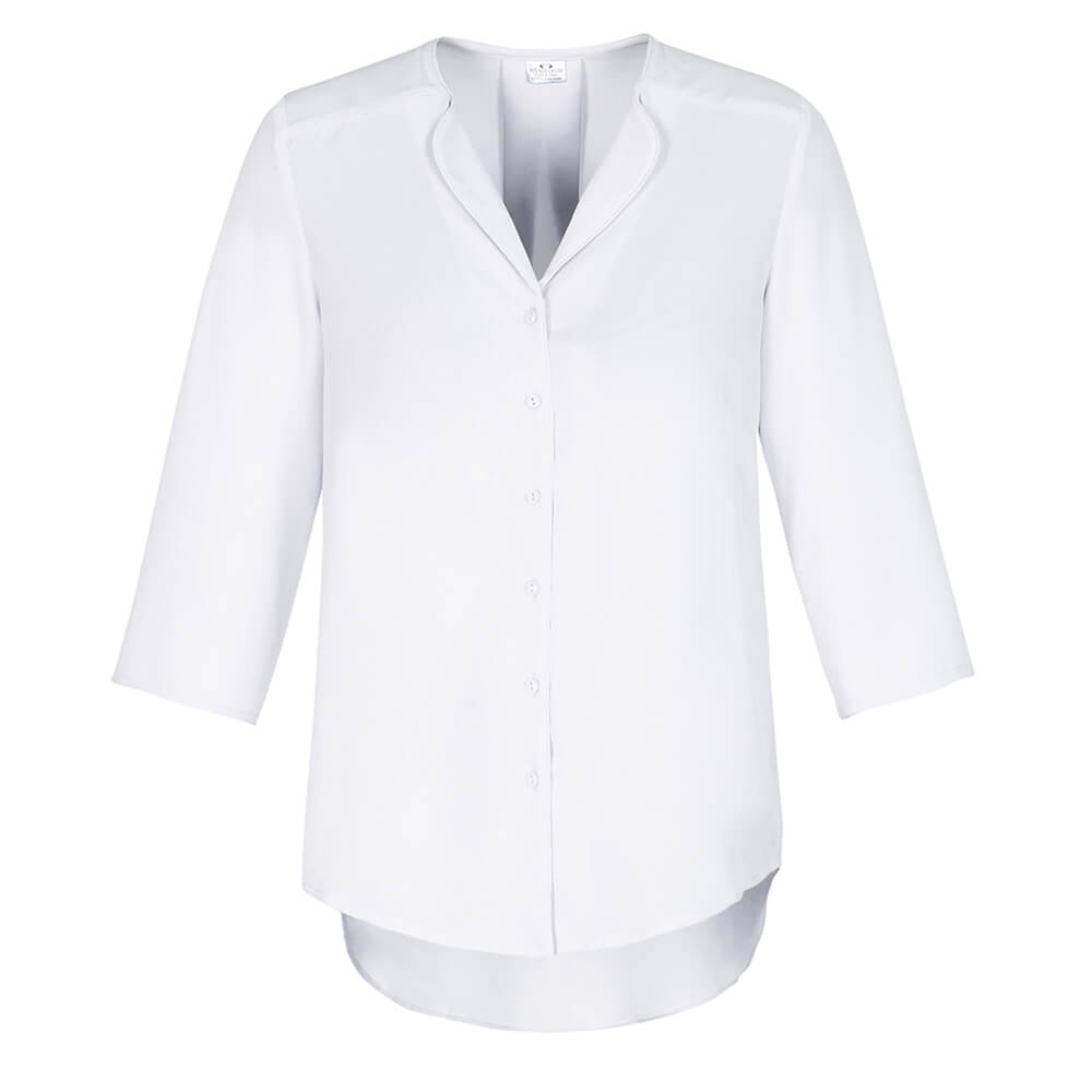Biz Collection S015LT Womens Lily Longline Blouse White