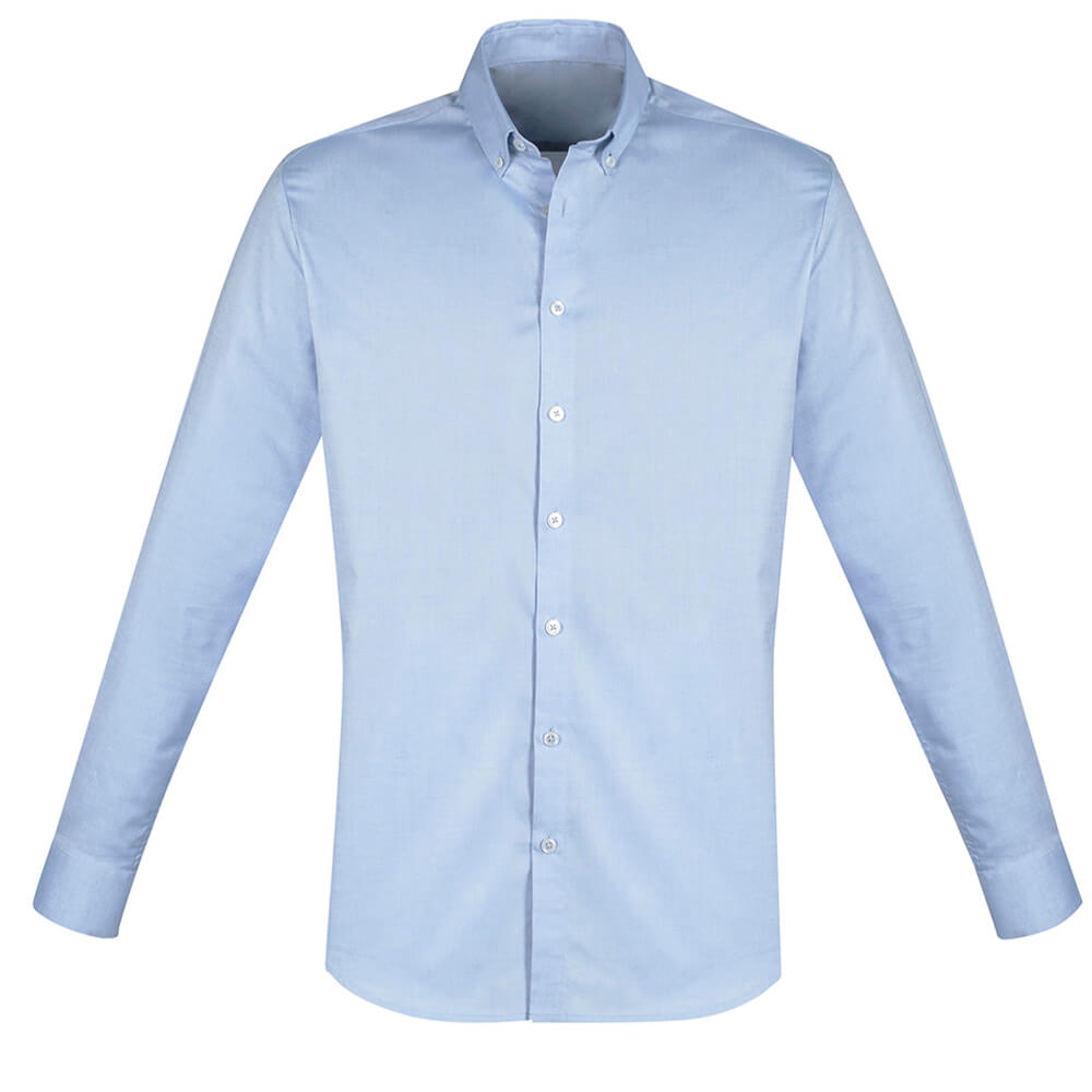 Biz Collection S016ML Mens Camden Long Sleeve Shirt Blue