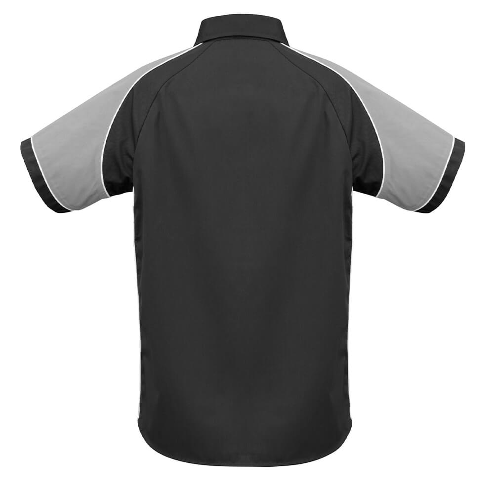 Biz Collection S10112 Mens Nitro Short Sleeve Shirt Black/Grey/White