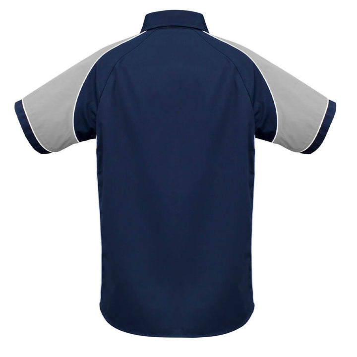 Biz Collection S10112 Mens Nitro Short Sleeve Shirt Navy/Grey/White