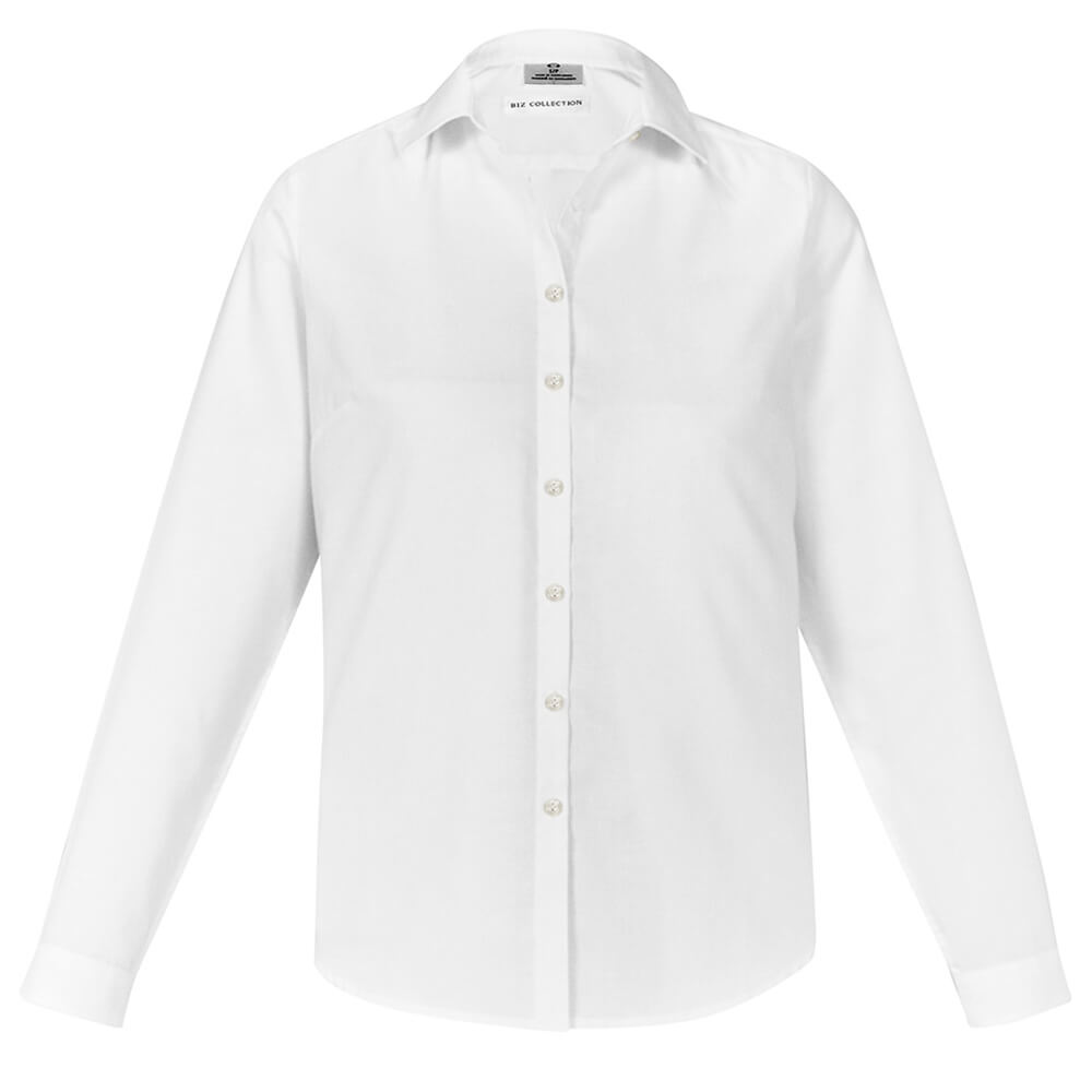 Biz Collection S127LL Womens Memphis Long Sleeve Shirt White