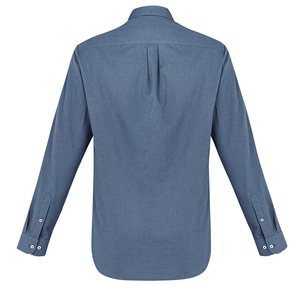 Biz Collection S127ML Mens Memphis Long Sleeve Shirt Grey Smoke