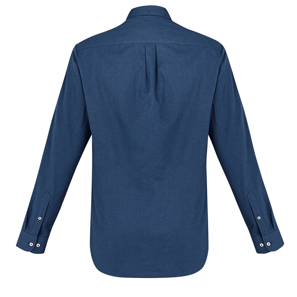 Biz Collection S127ML Mens Memphis Long Sleeve Shirt Mineral Blue