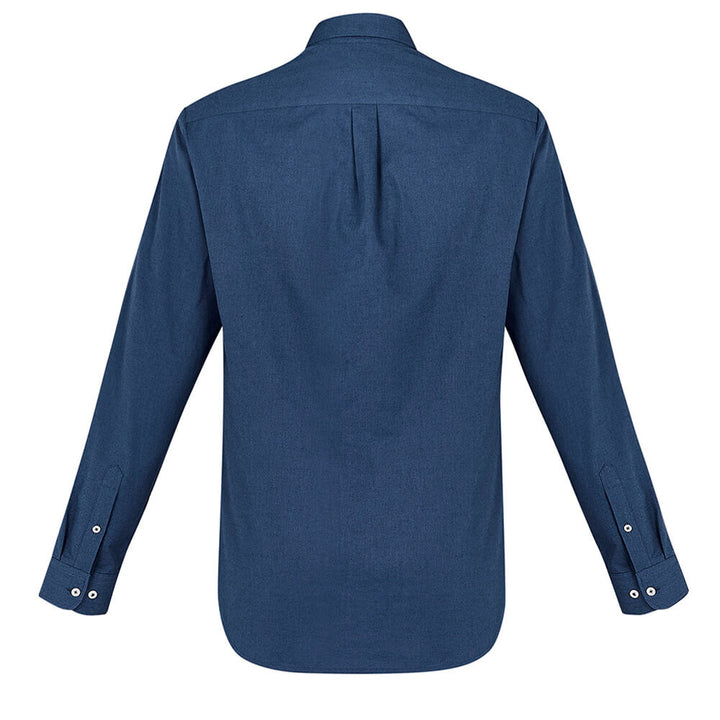 Biz Collection S127ML Mens Memphis Long Sleeve Shirt Mineral Blue