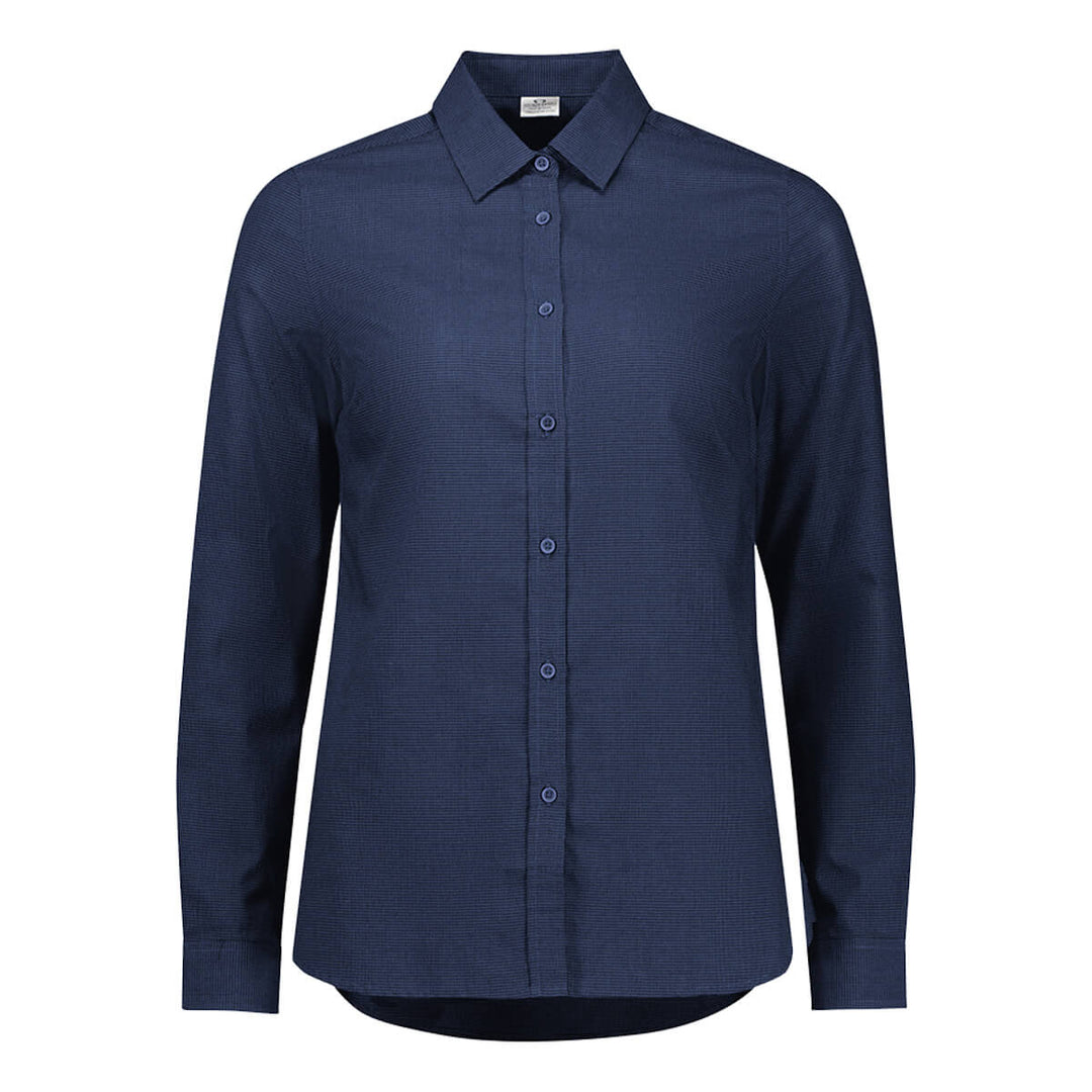 Biz Collection S421LL Womens Soul Long Sleeve Shirt Navy