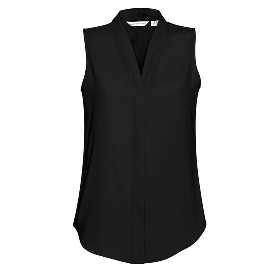 Biz Collection S627LN Womens Madison Sleeveless Top Black Front