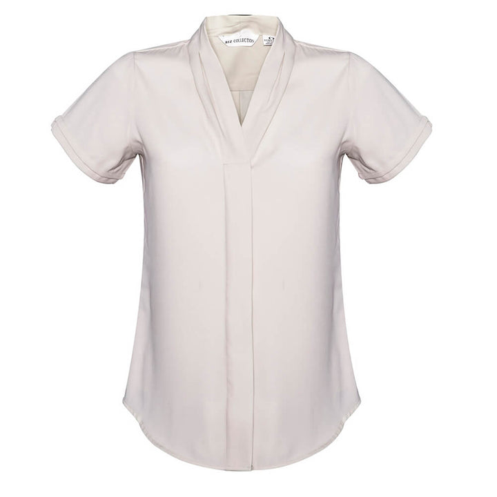 Biz Collection S628LS Womens Madison Short Sleeve Shirt Ivory