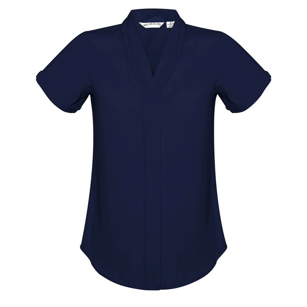Biz Collection S628LS Womens Madison Short Sleeve Shirt Midnight Blue