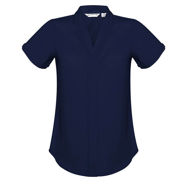 Biz Collection S628LS Womens Madison Short Sleeve Shirt Midnight Blue