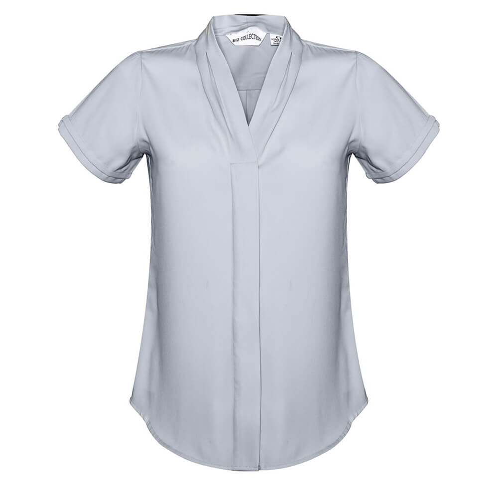Biz Collection S628LS Womens Madison Short Sleeve Shirt Silver Mist
