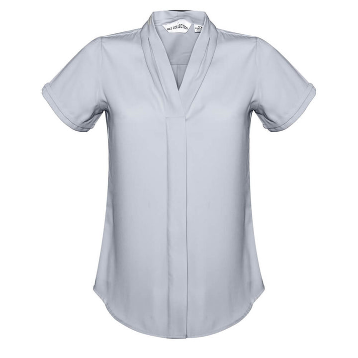 Biz Collection S628LS Womens Madison Short Sleeve Shirt Silver Mist