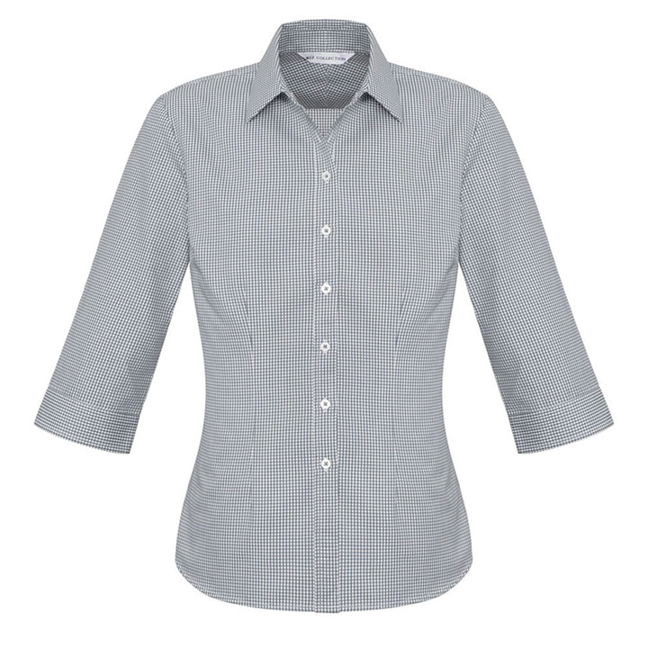 Biz Collection S716LT Womens Ellison 3/4 Sleeve Shirt Silver