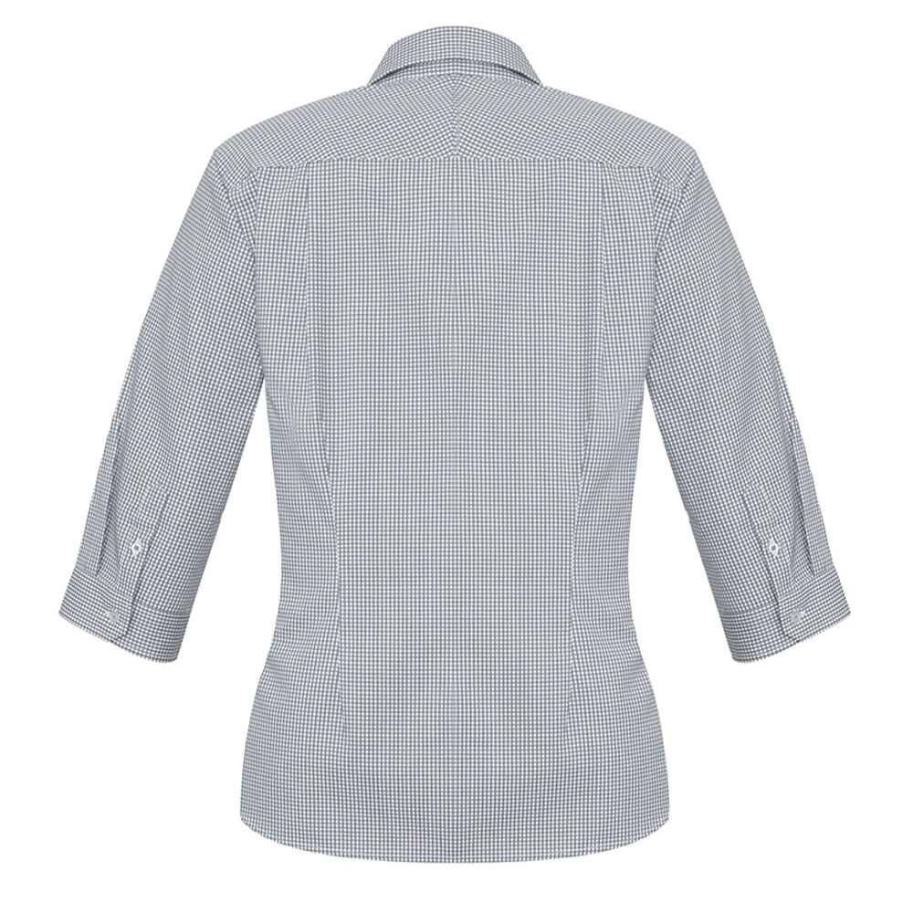 Biz Collection S716LT Womens Ellison 3/4 Sleeve Shirt Silver