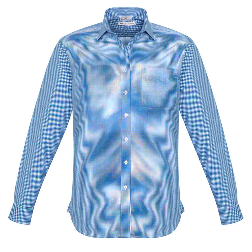 Biz Collection S716ML Mens Ellison Long Sleeve Shirt French Blue
