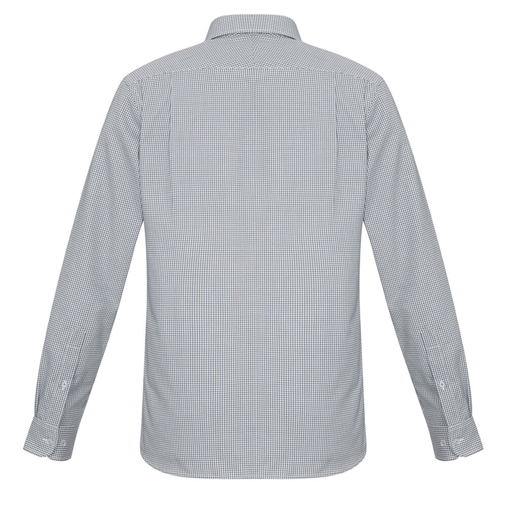 Biz Collection S716ML Mens Ellison Long Sleeve Shirt Silver