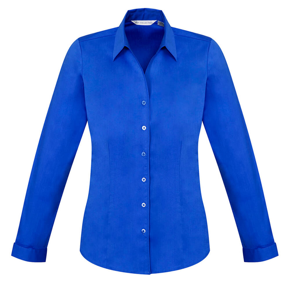 Biz Collection S770LL Womens Monaco Long Sleeve Shirt Electric Blue