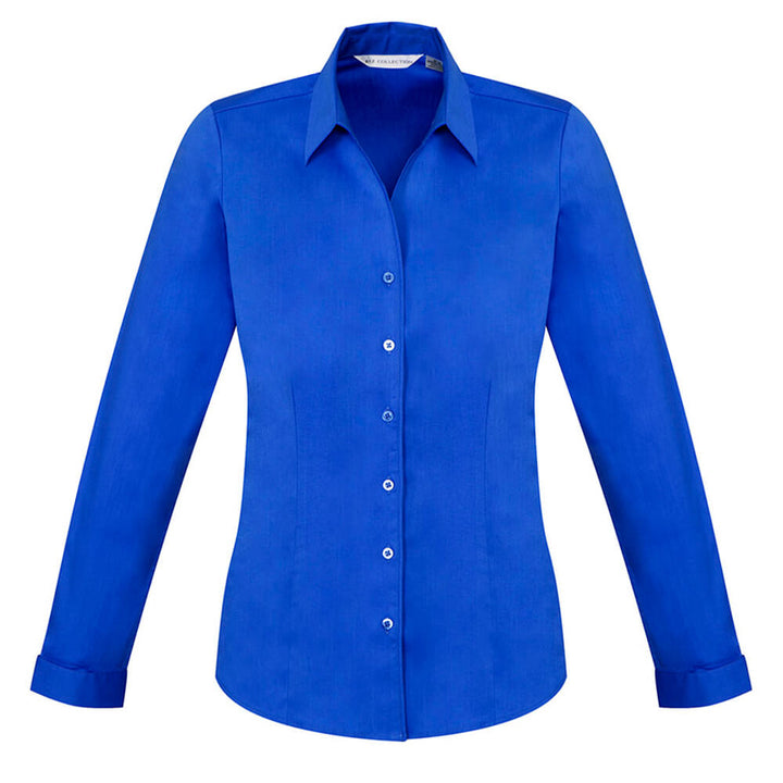 Biz Collection S770LL Womens Monaco Long Sleeve Shirt Electric Blue