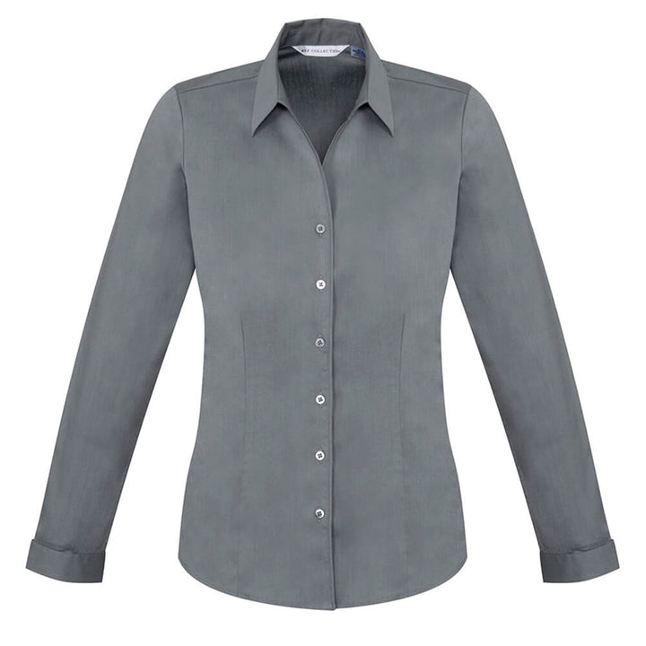 Biz Collection S770LL Womens Monaco Long Sleeve Shirt Platinum
