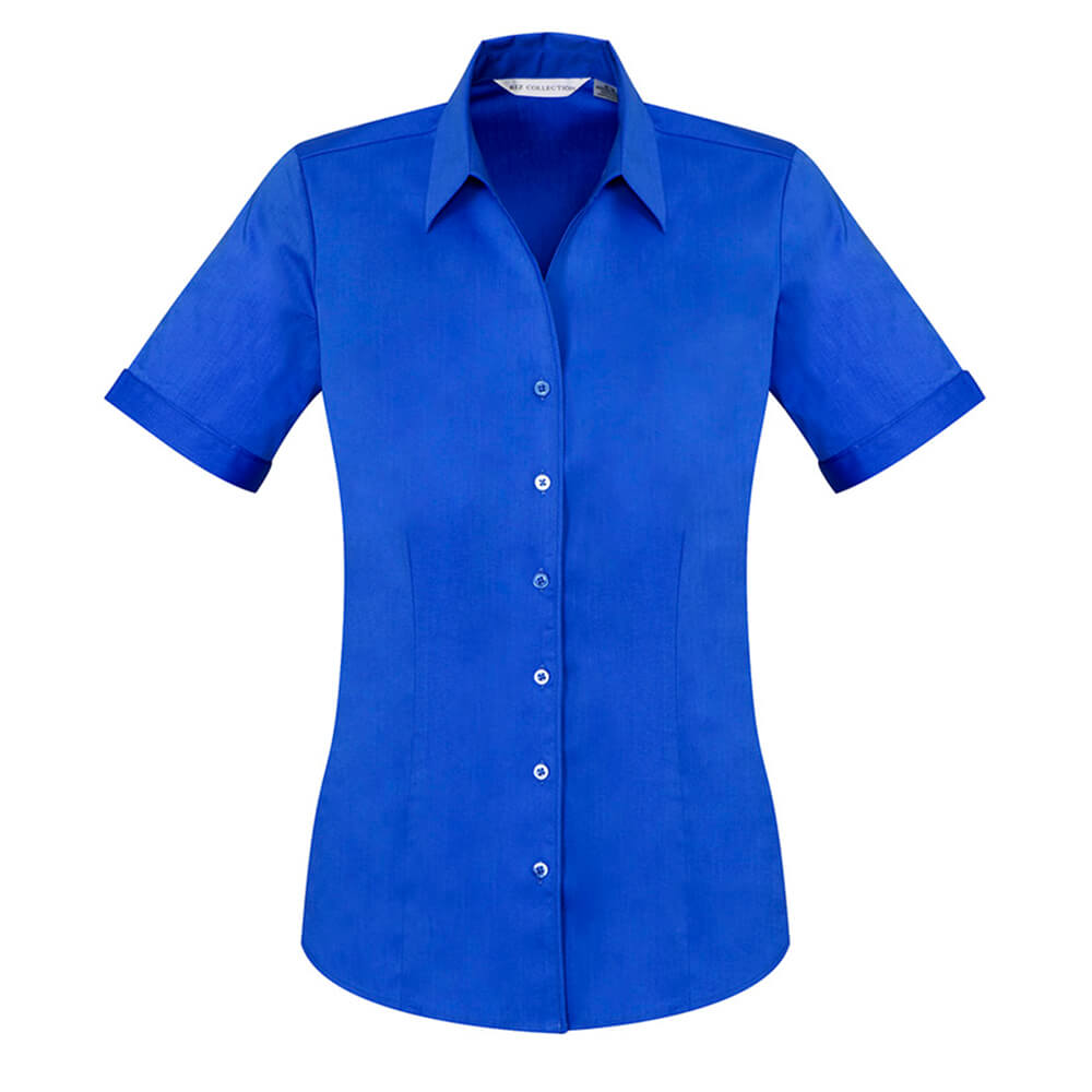 Biz Collection S770LS Womens Monaco Short Sleeve Shirt Electric Blue