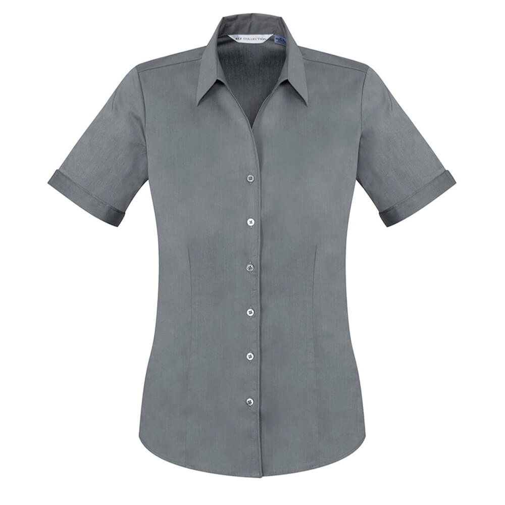 Biz Collection S770LS Womens Monaco Short Sleeve Shirt Platinum
