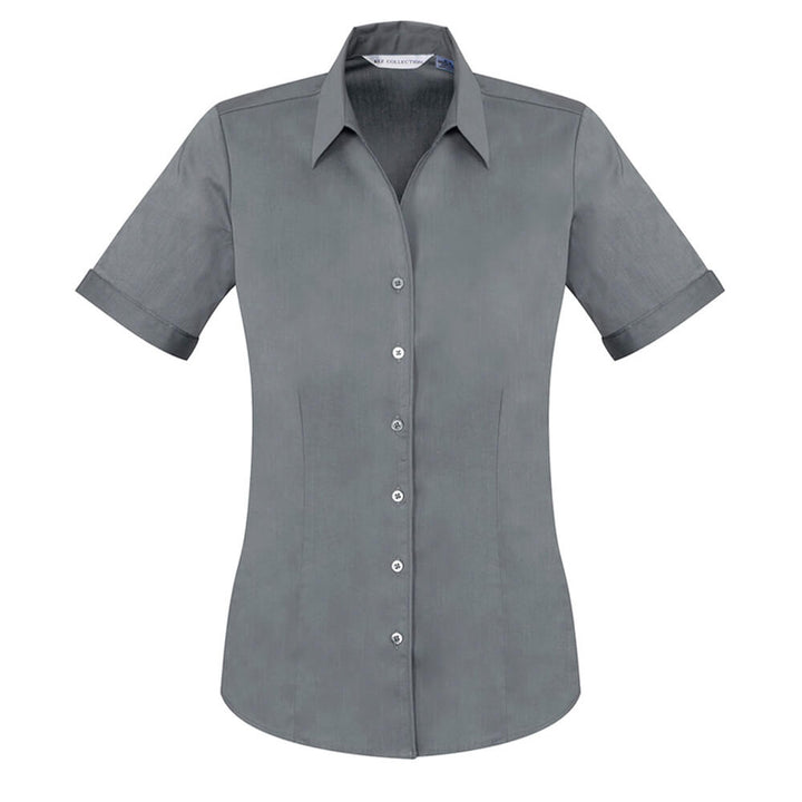 Biz Collection S770LS Womens Monaco Short Sleeve Shirt Platinum