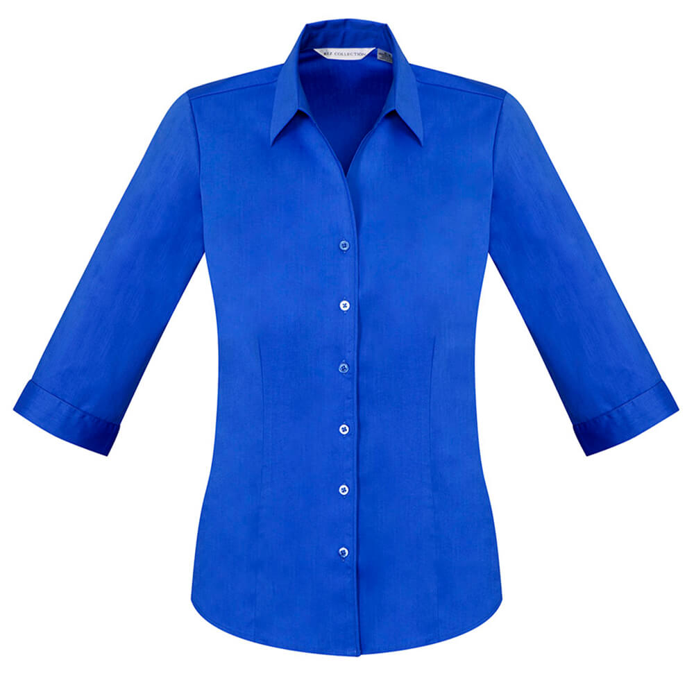 Biz Collection S770LT Womens Monaco 3/4 Sleeve Shirt Electric Blue