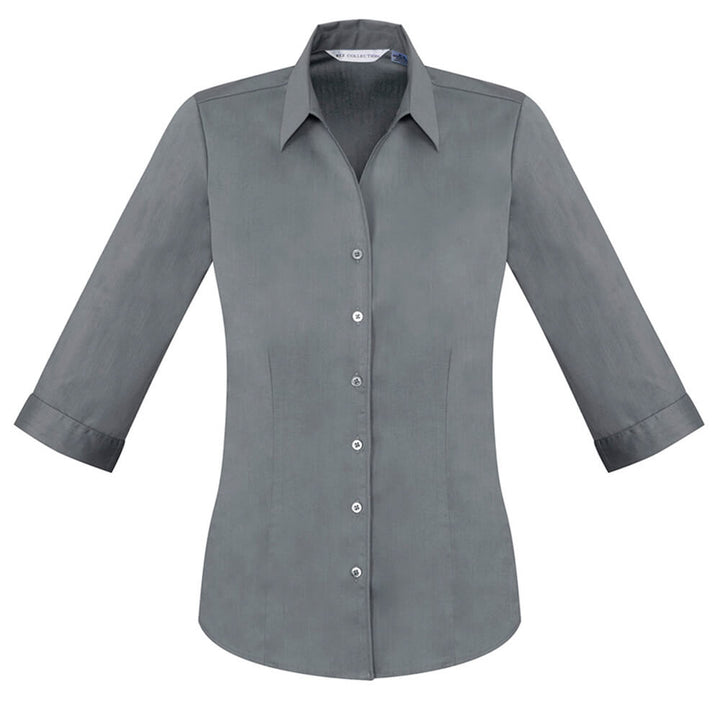 Biz Collection S770LT Womens Monaco 3/4 Sleeve Shirt Platinum