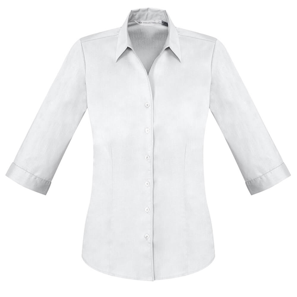 Biz Collection S770LT Womens Monaco 3/4 Sleeve Shirt White