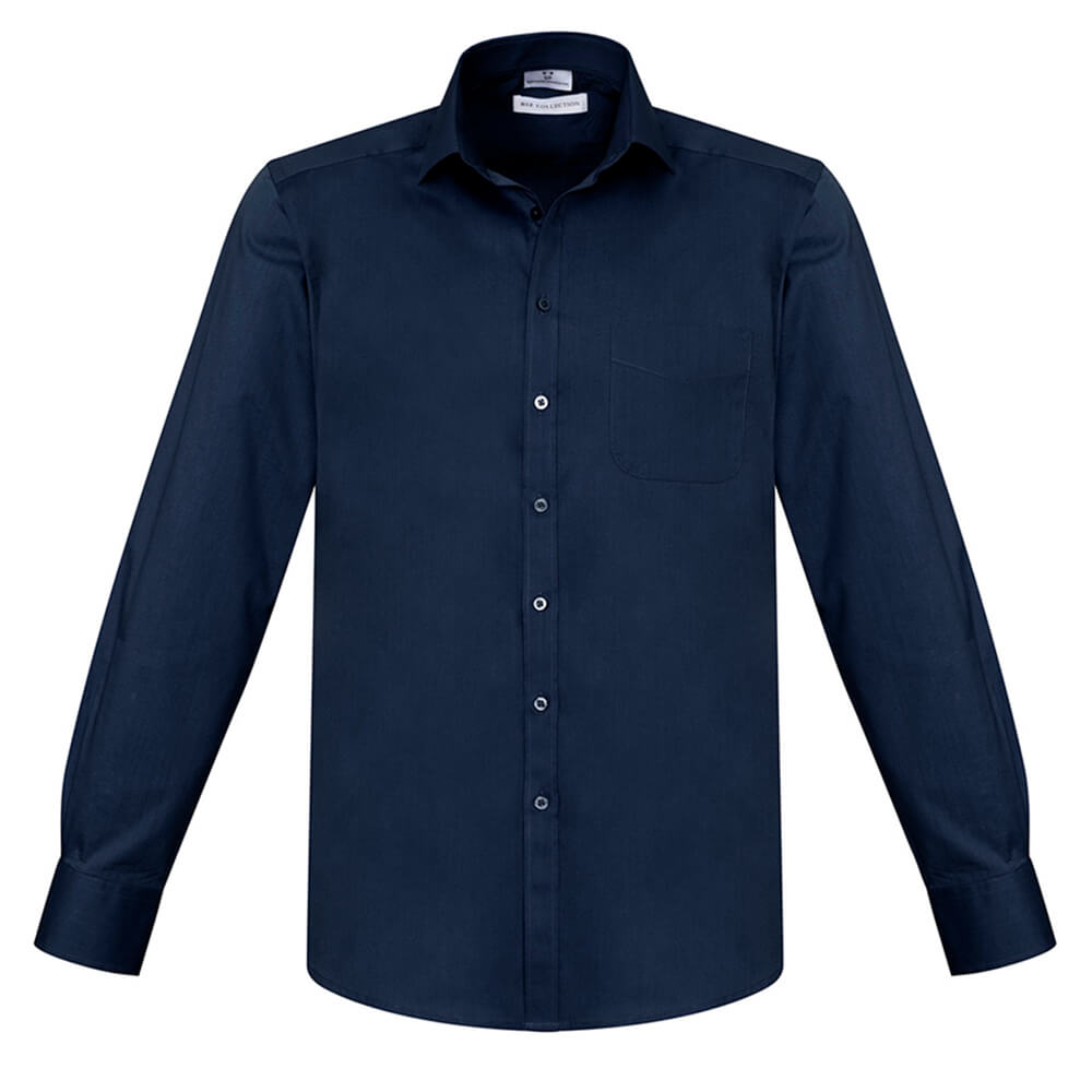 Biz Collection S770ML Mens Monaco Long Sleeve Shirt Ink