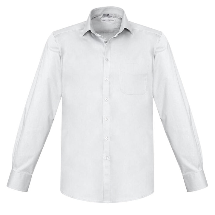 Biz Collection S770ML Mens Monaco Long Sleeve Shirt White