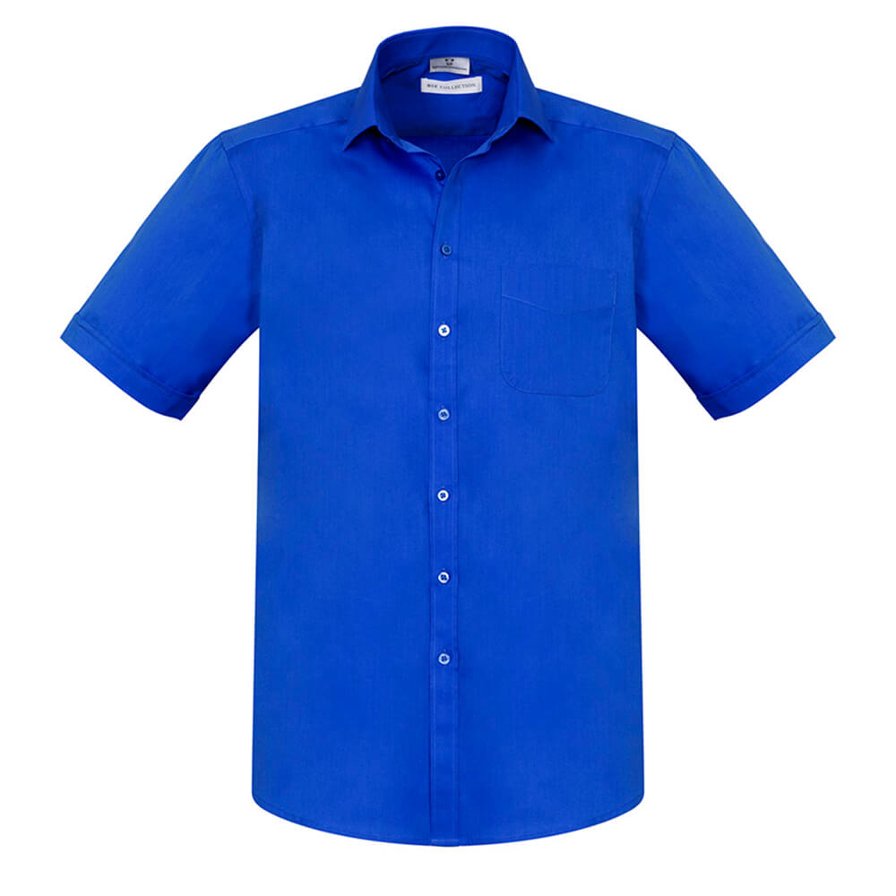 Biz Collection S770MS Mens Monaco Short Sleeve Shirt Electric Blue
