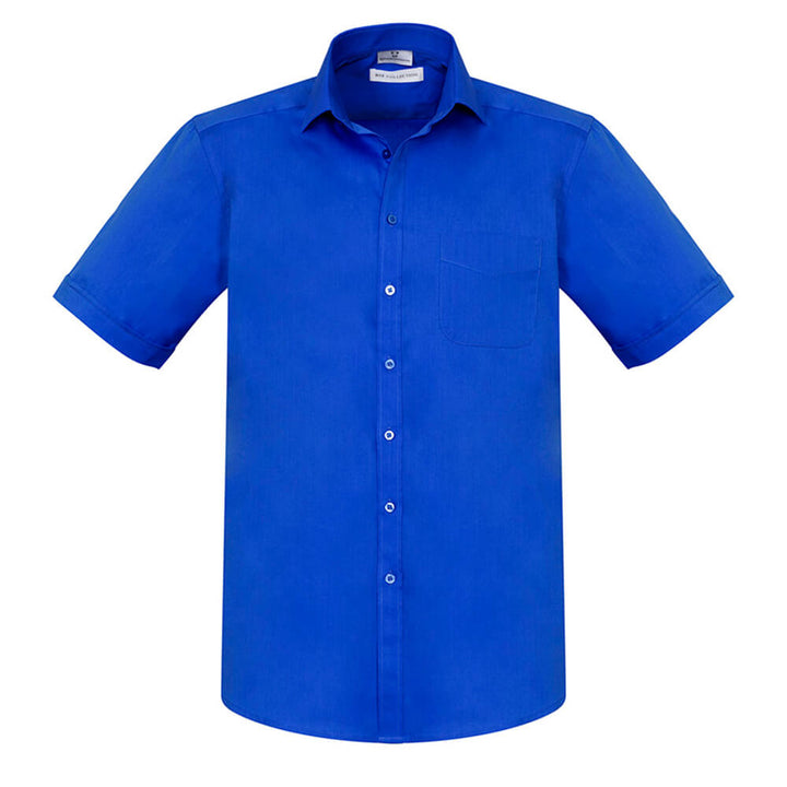 Biz Collection S770MS Mens Monaco Short Sleeve Shirt Electric Blue