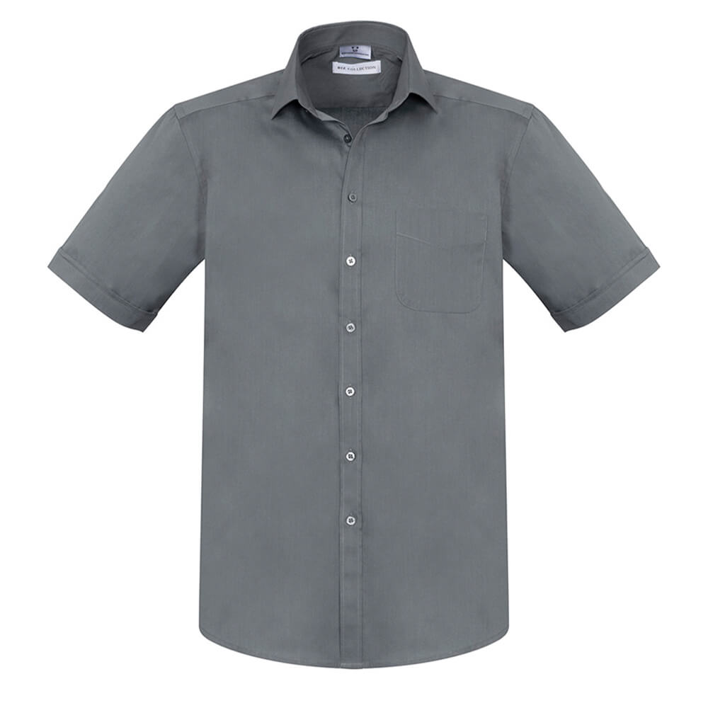 Biz Collection S770MS Mens Monaco Short Sleeve Shirt Platinum