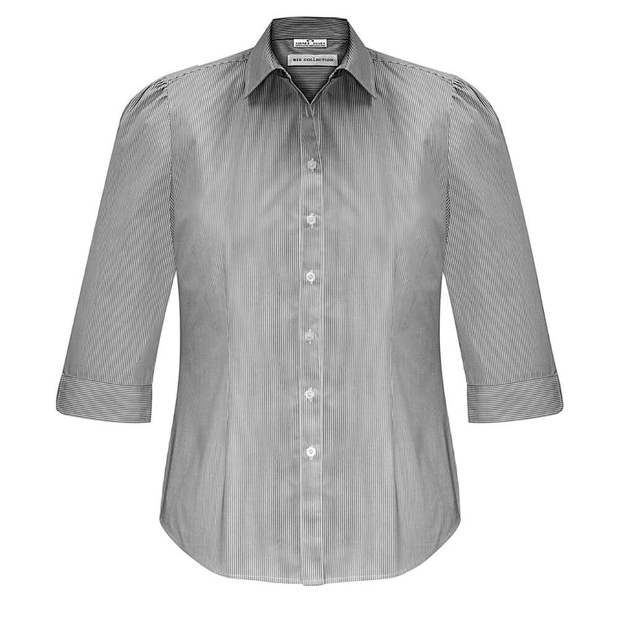 Biz Collection S812LT Womens Euro 3/4 Sleeve Shirt Black Front