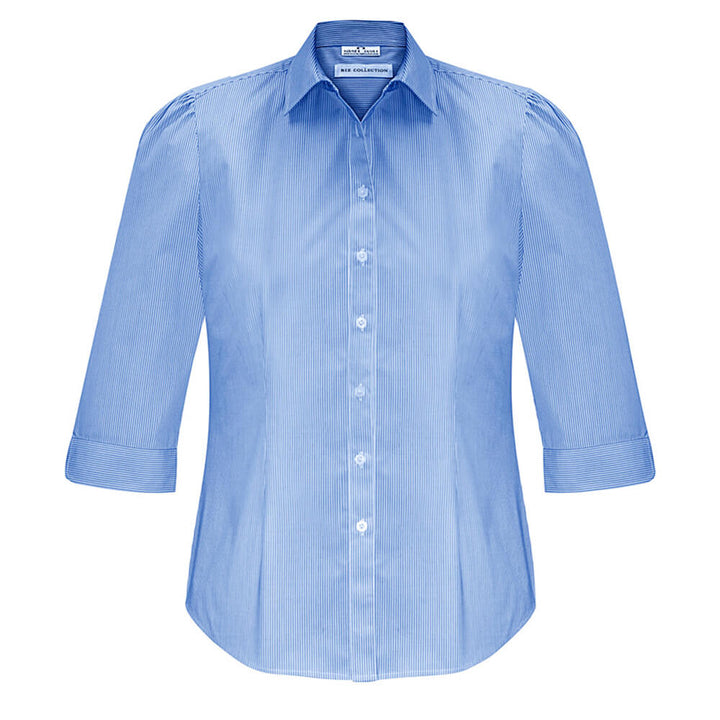 Biz Collection S812LT Womens Euro 3/4 Sleeve Shirt Blue