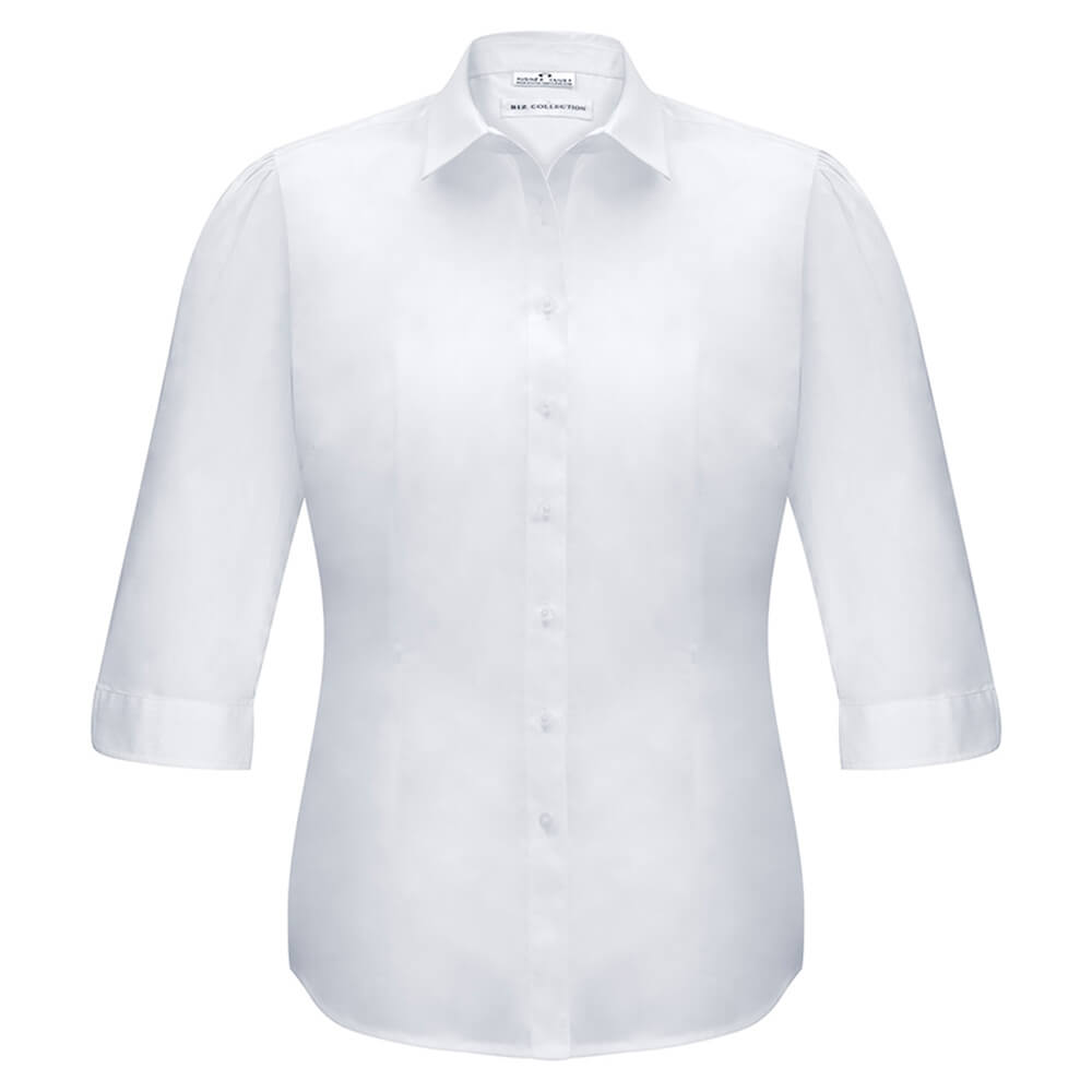 Biz Collection S812LT Womens Euro 3/4 Sleeve Shirt White