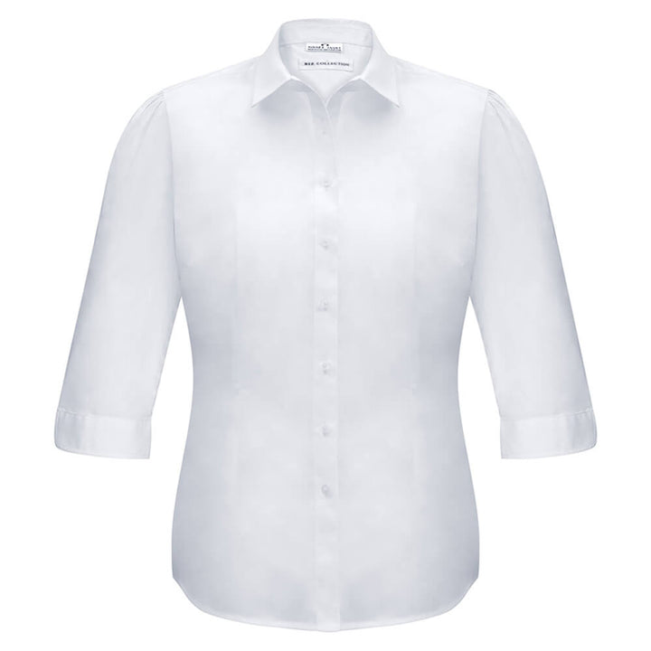 Biz Collection S812LT Womens Euro 3/4 Sleeve Shirt White