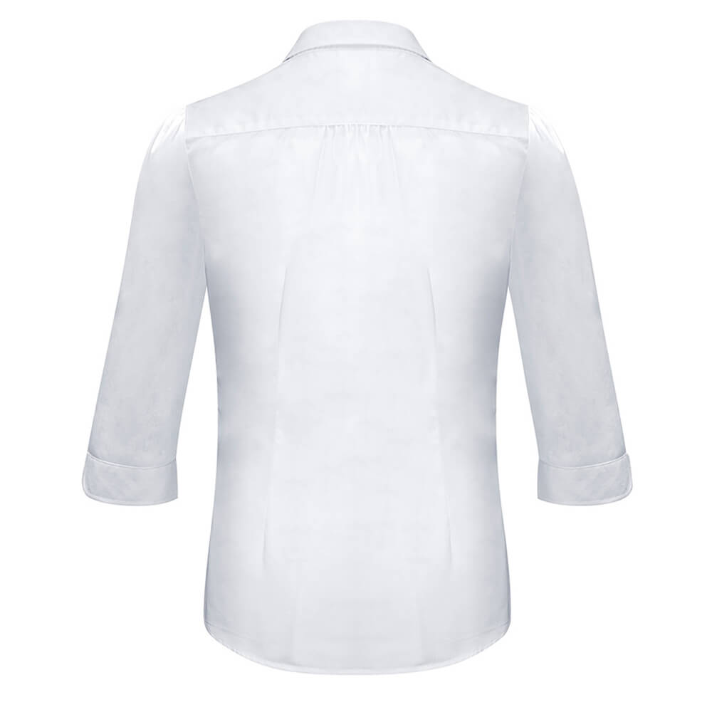 Biz Collection S812LT Womens Euro 3/4 Sleeve Shirt White